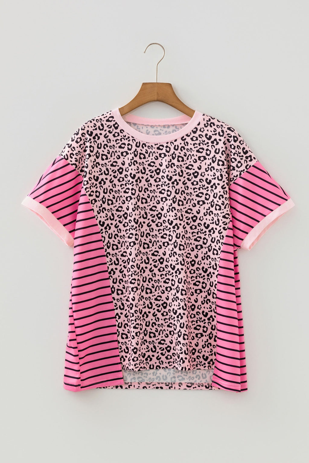The Lena Leopard Stripe Tee