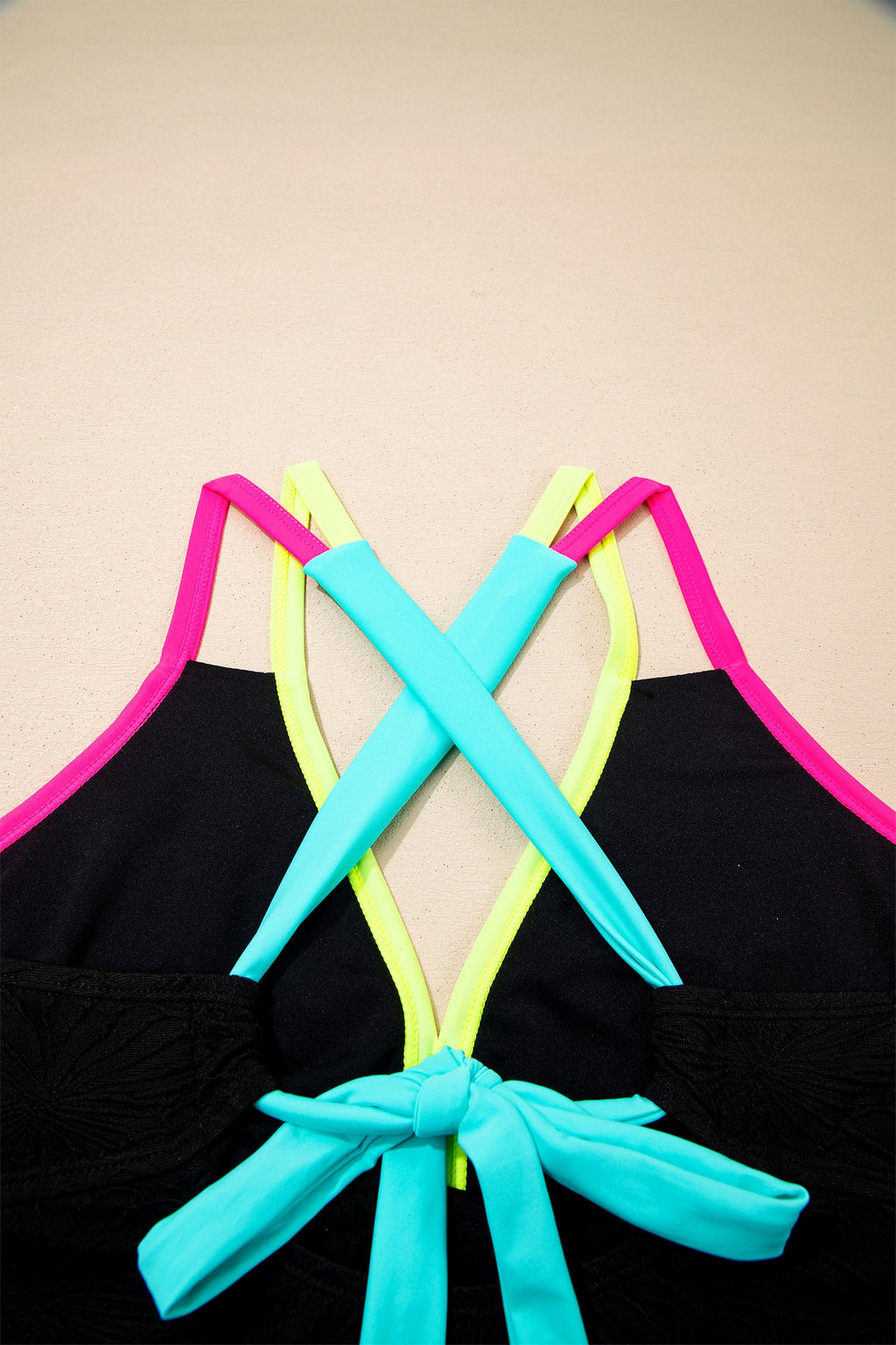 The Neon Coast Tankini Set