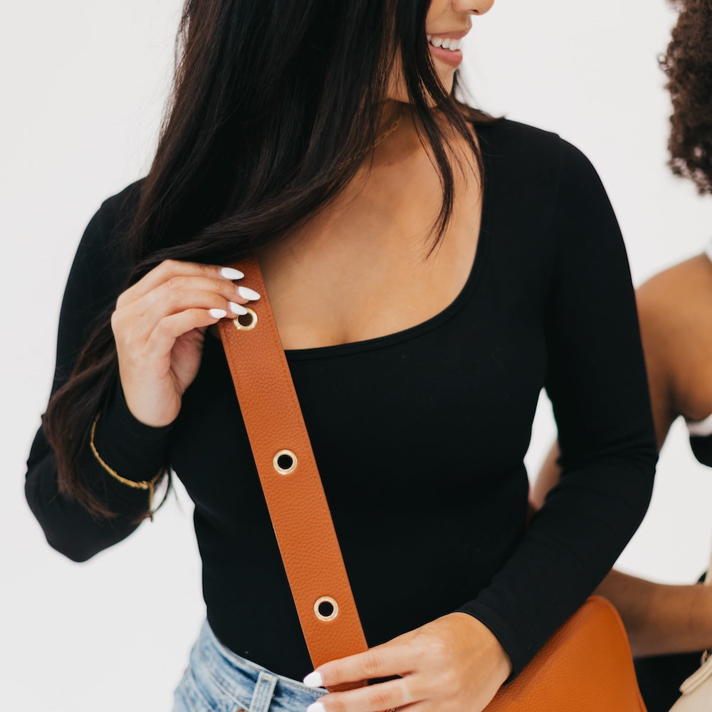 The Evelynn Eyelet Vegan Leather Strap