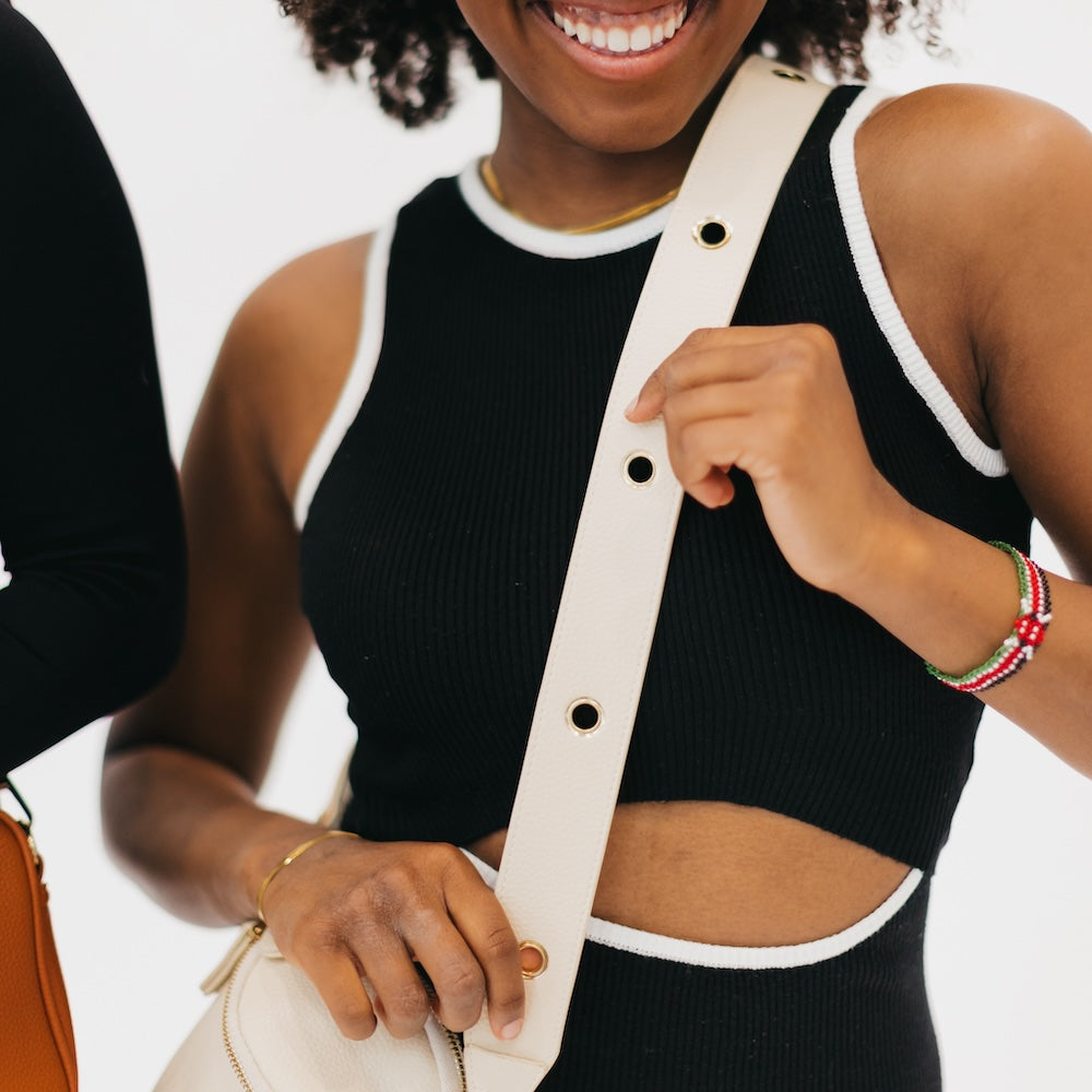 The Evelynn Eyelet Vegan Leather Strap