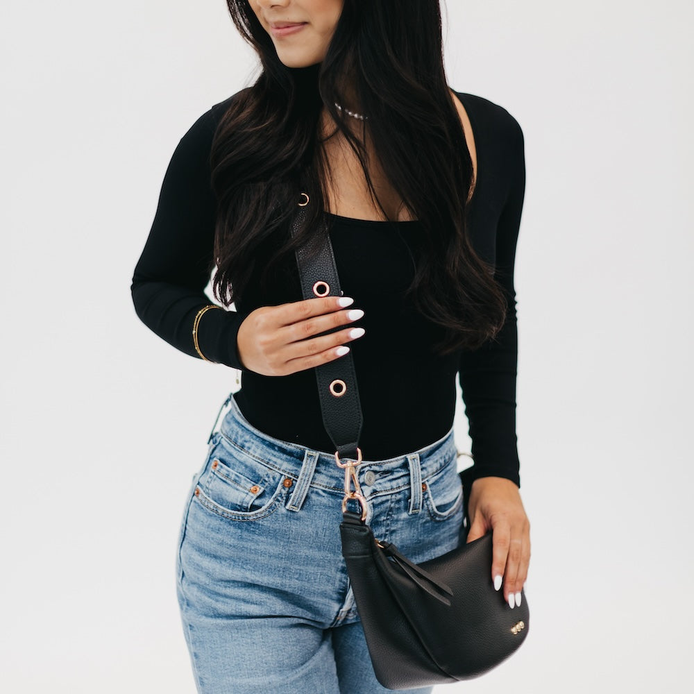 The Evelynn Eyelet Vegan Leather Strap