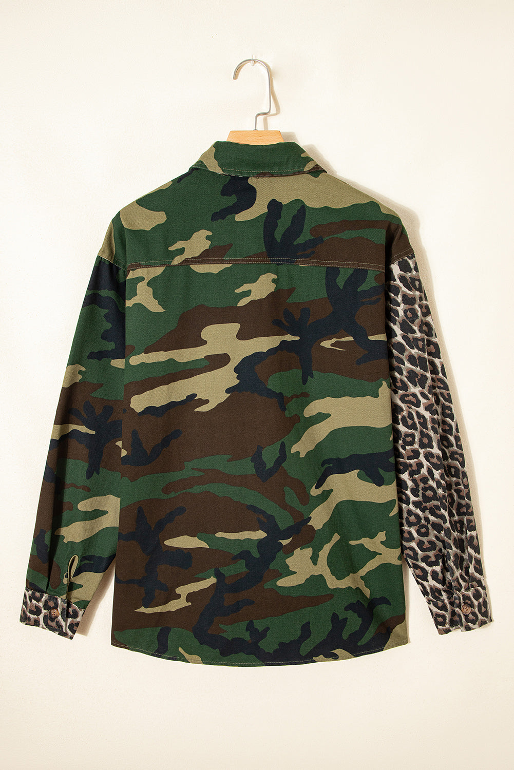 The Wrenley Leopard Camo Oversized Shacket