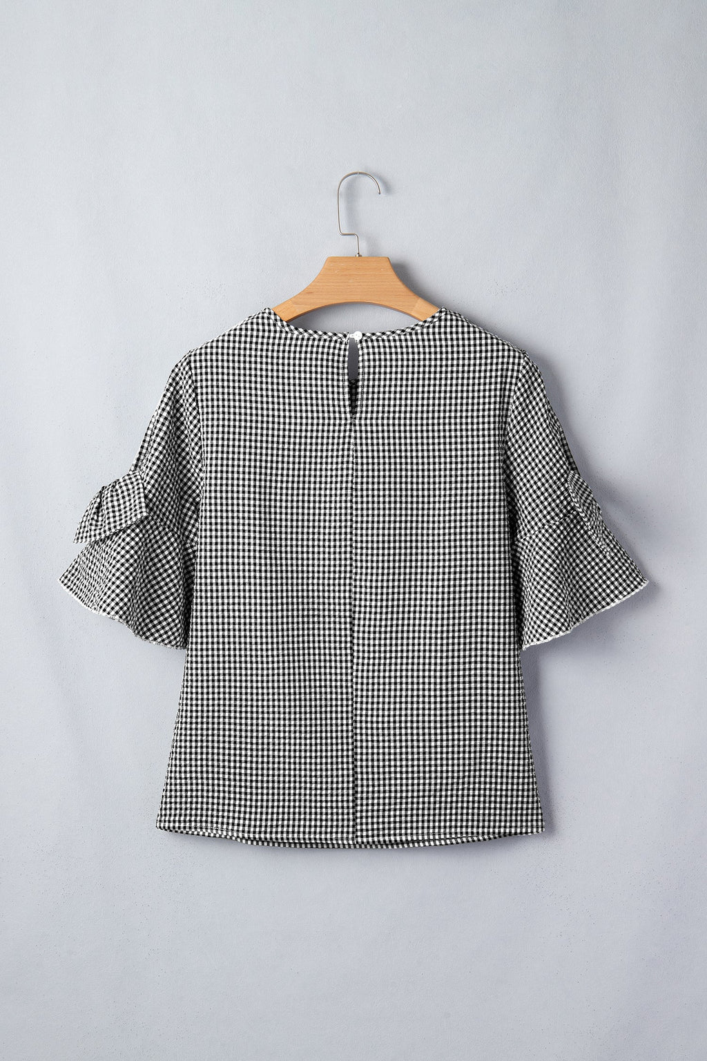 The Colette Gingham Plaid Bow Blouse