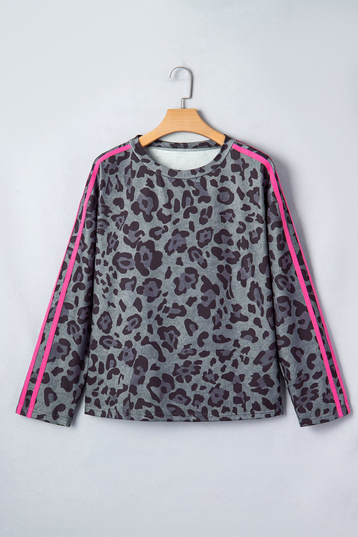 The Clara Leopard Varsity Stripe Top