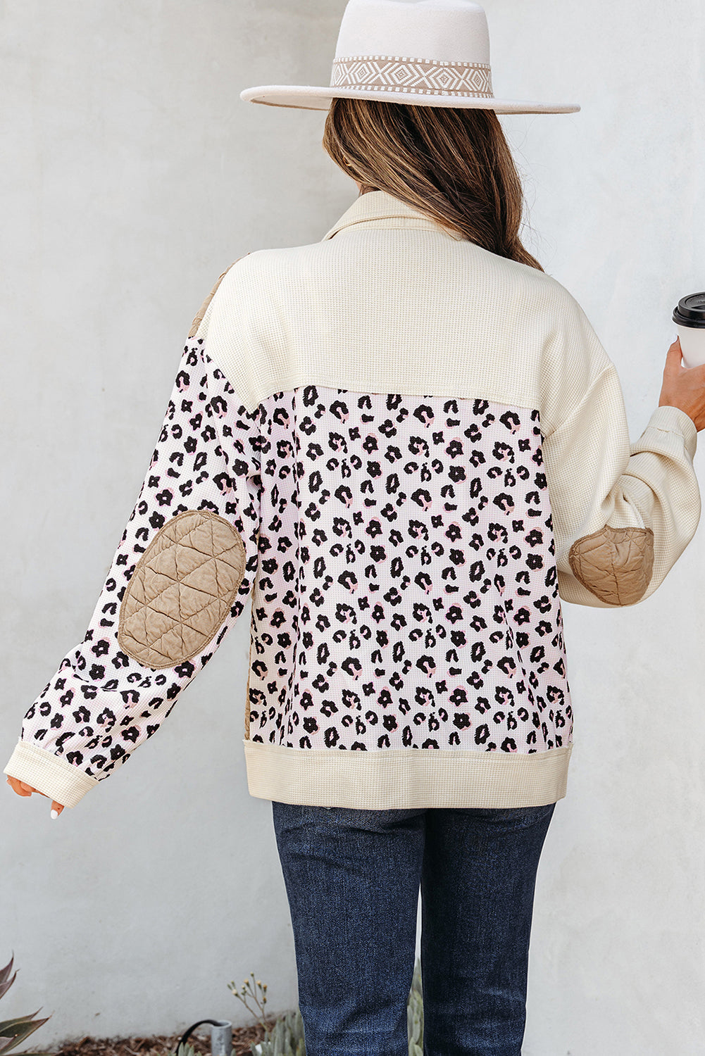 The Mable Leopard Waffle Quilted Jacket