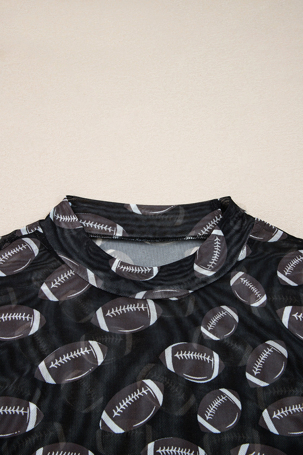 The Football Felicity Sheer Mesh Top