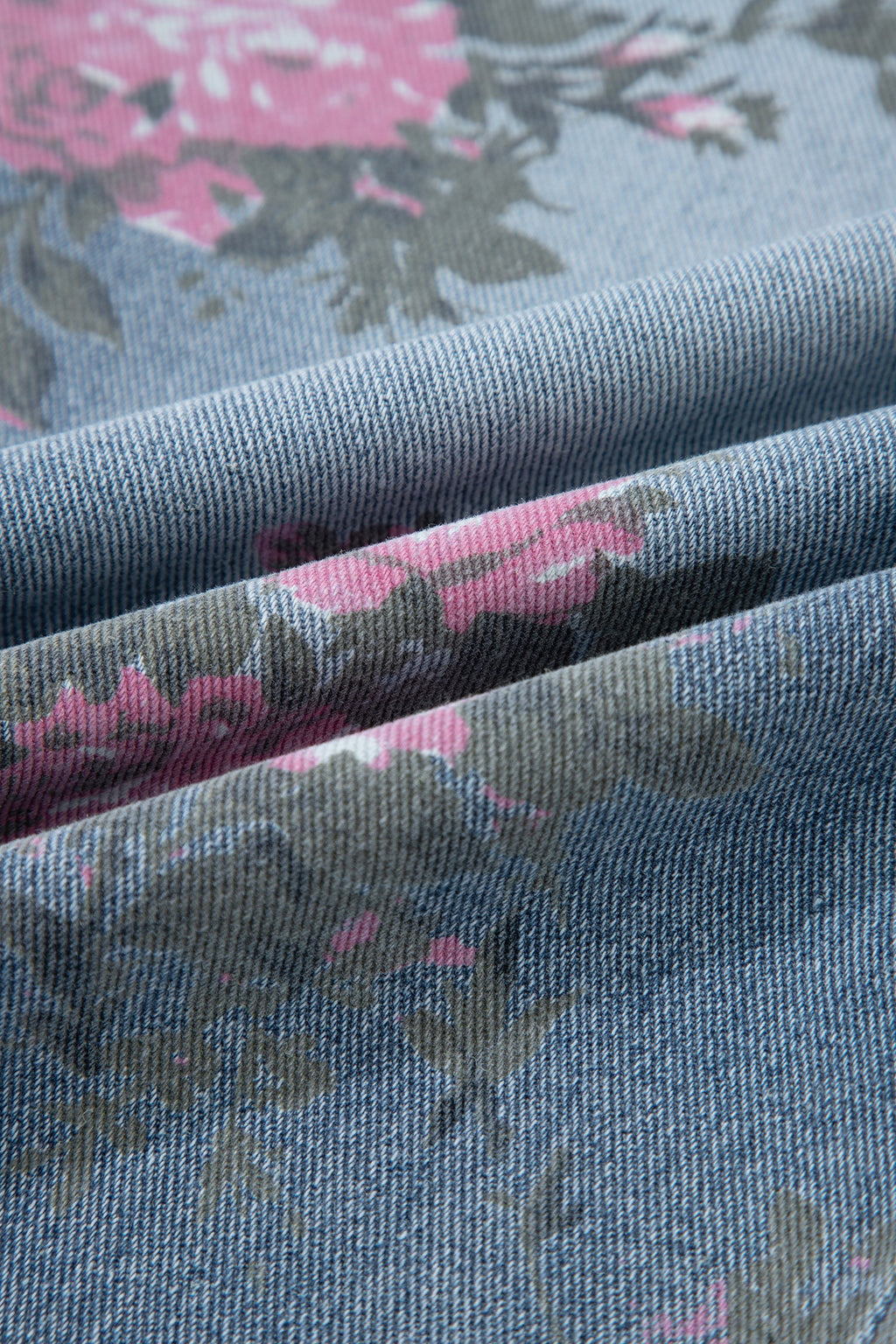 The Maggie Rose Floral Denim Elastic Waist Jeans