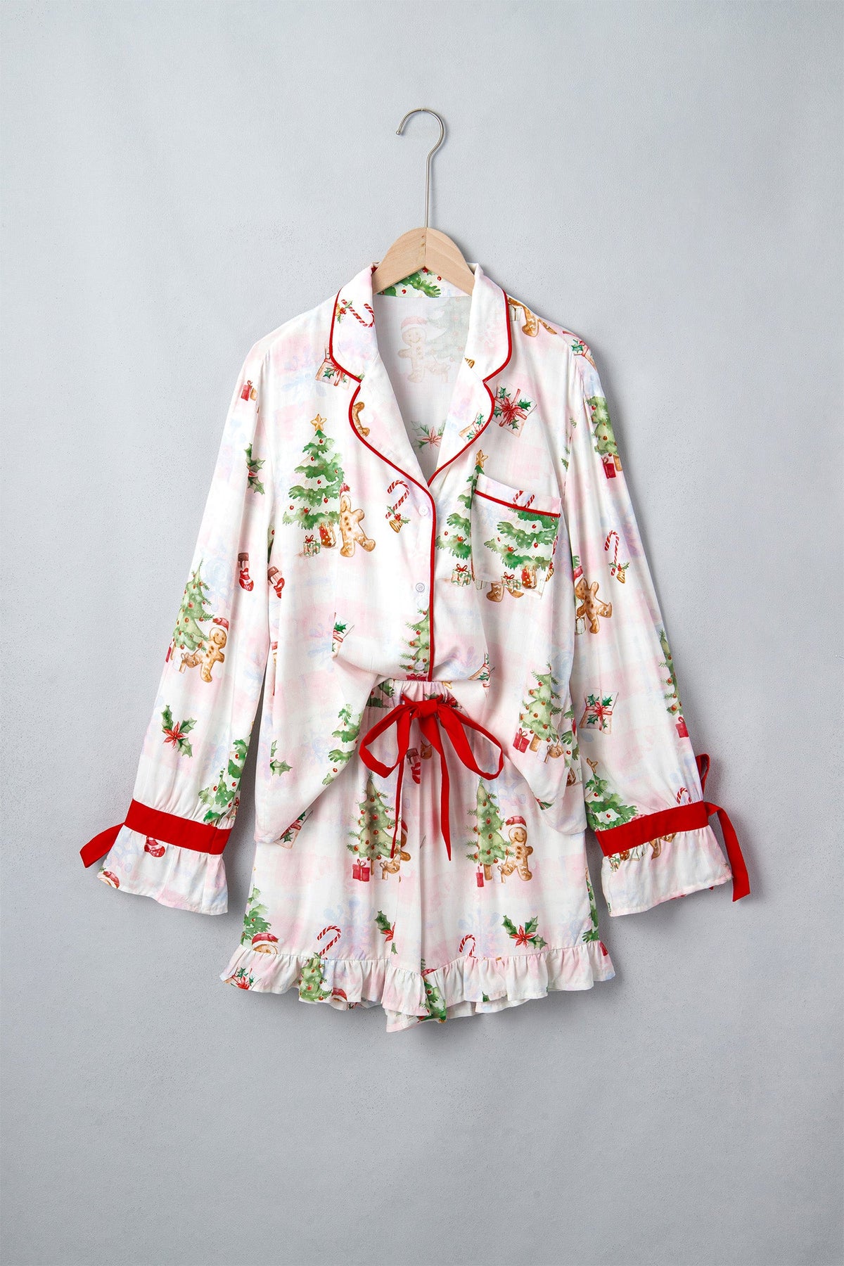 The Christmas Morning Bow Pajama Set