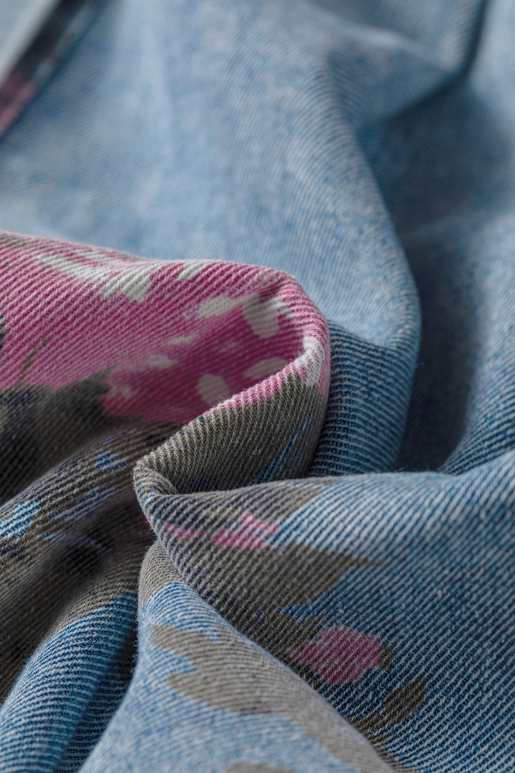 The Hazel Floral Denim Button Down Dress
