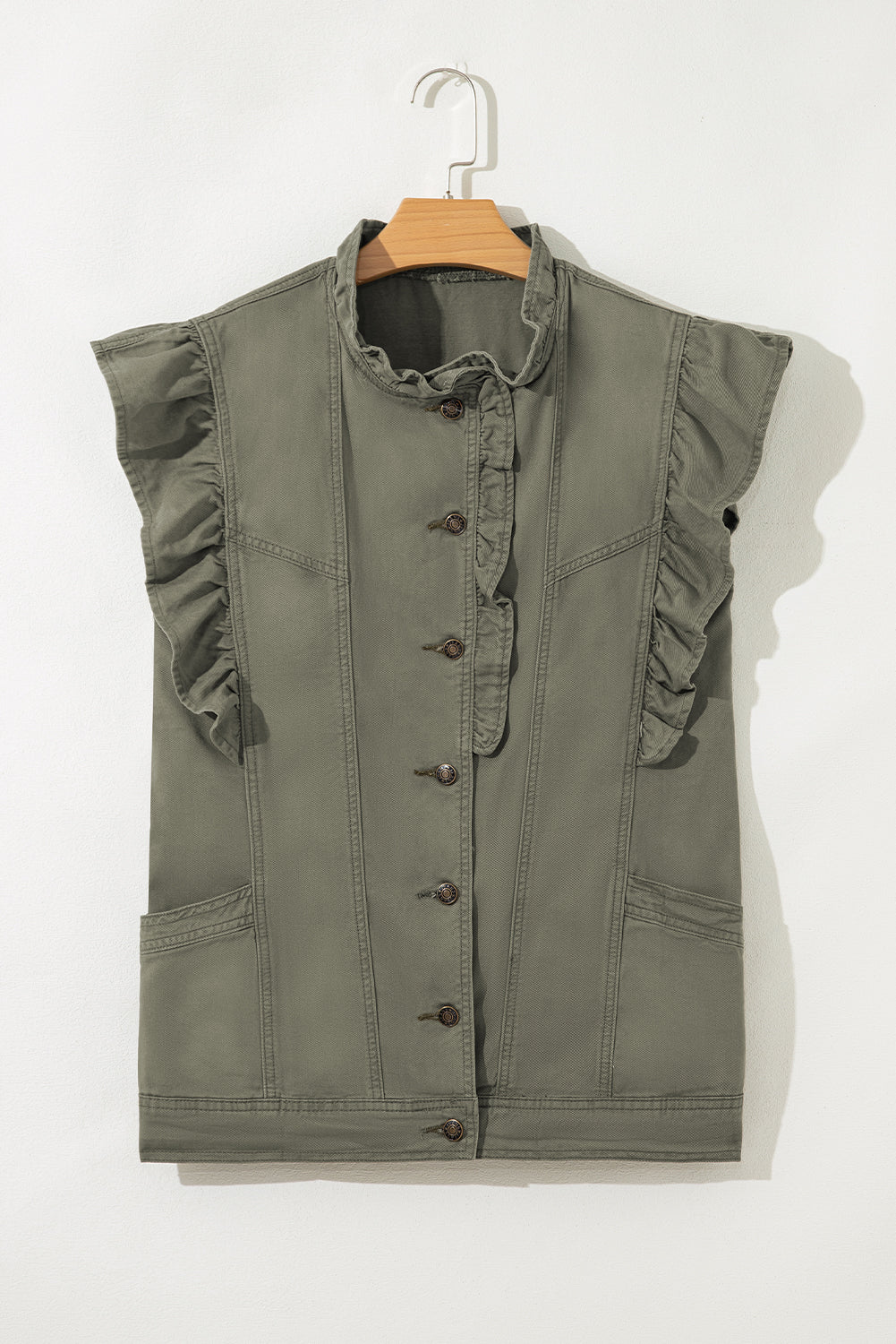 The Oakley Ruffle Sleeve Vest