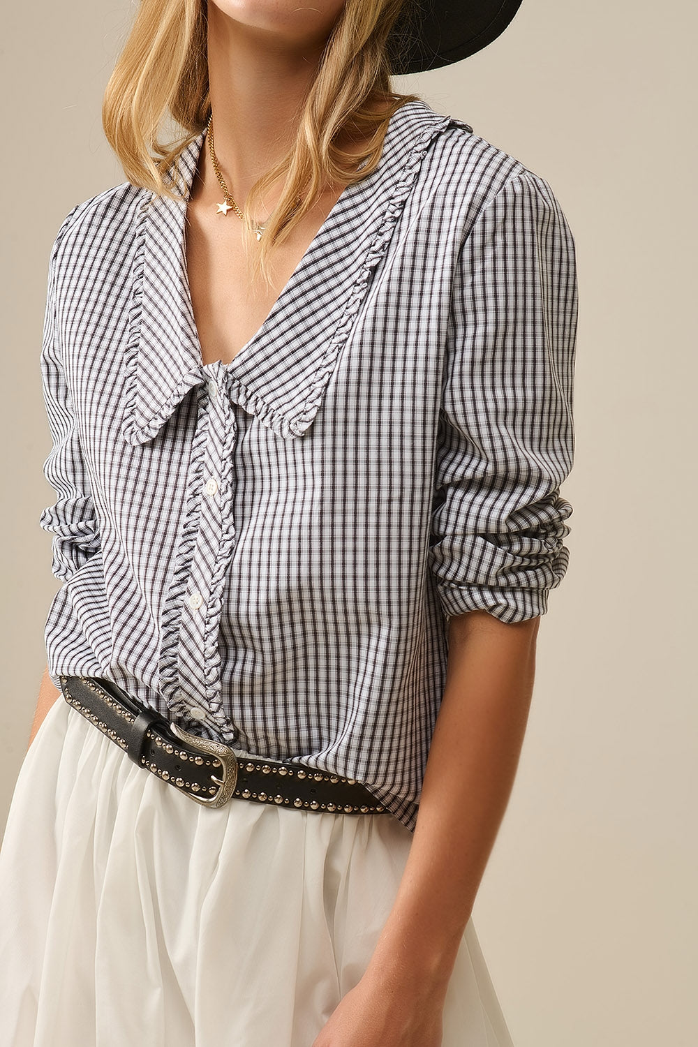 The Hadley Gingham Blouse