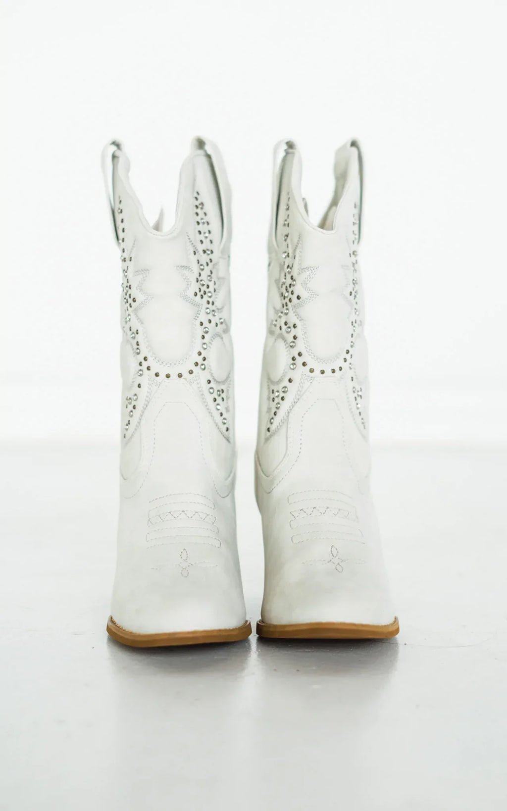 The Hunter Rose Western Boots in White