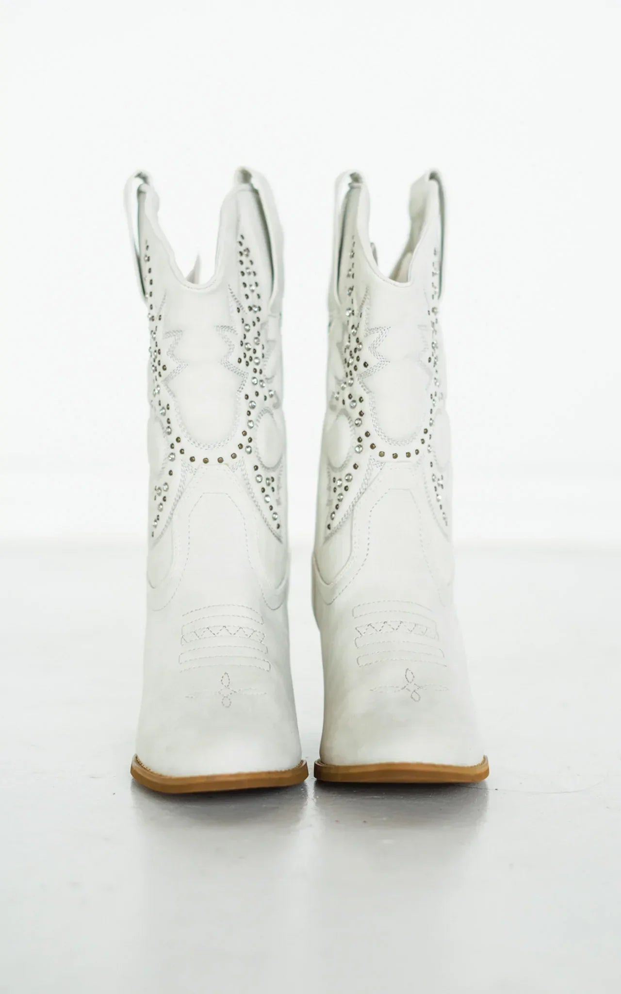 The Hunter Rose Western Boots in White