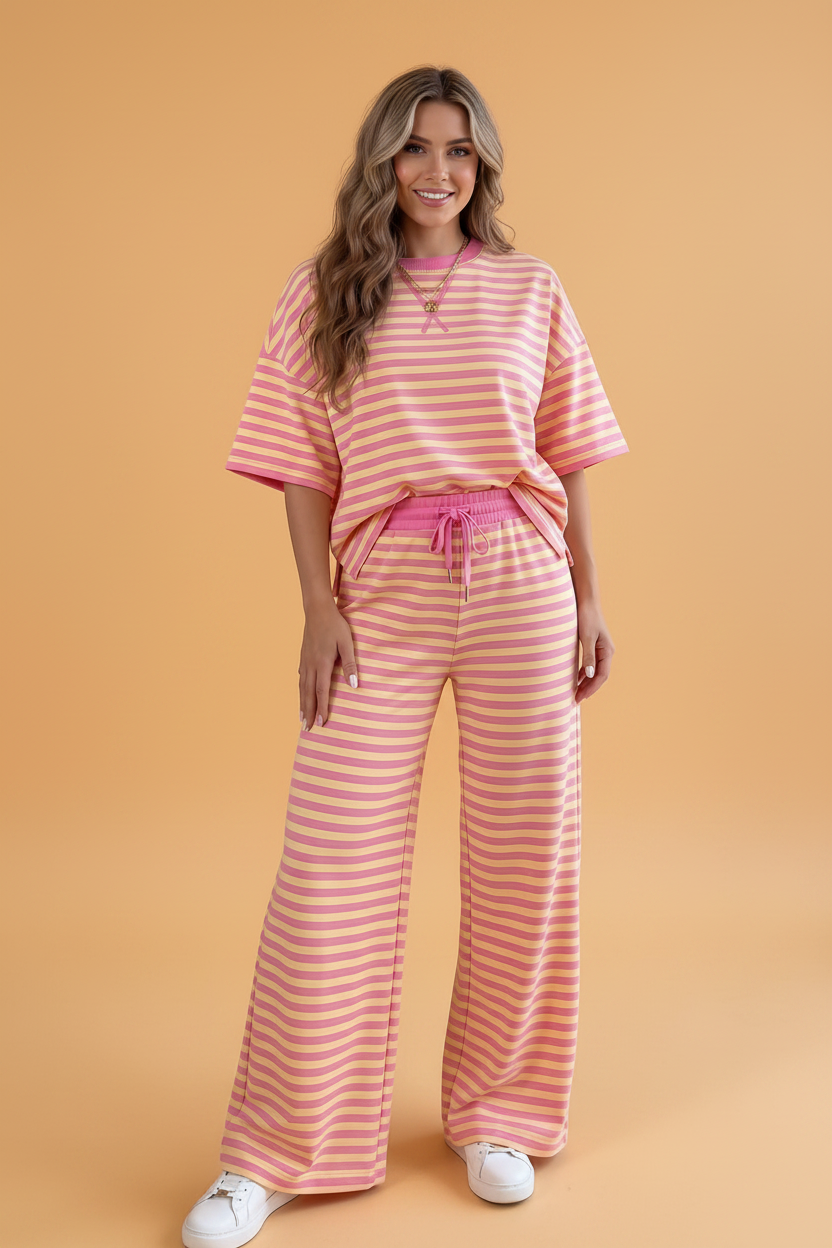 The Mila Stripe Pants Set