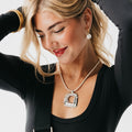 The Irregular Square Statement Necklace - WATERPROOF