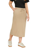 The Jordan Khaki Knit Midi Skirt