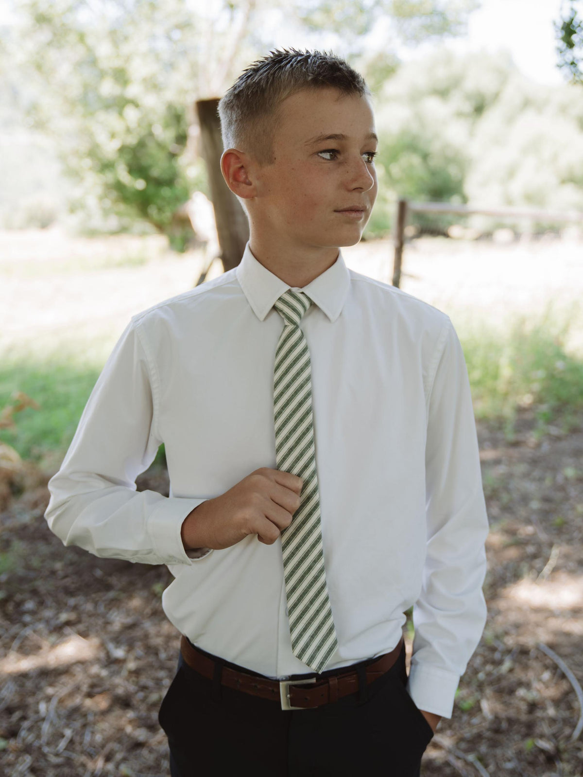 The Juniper Stripe Youth Tie