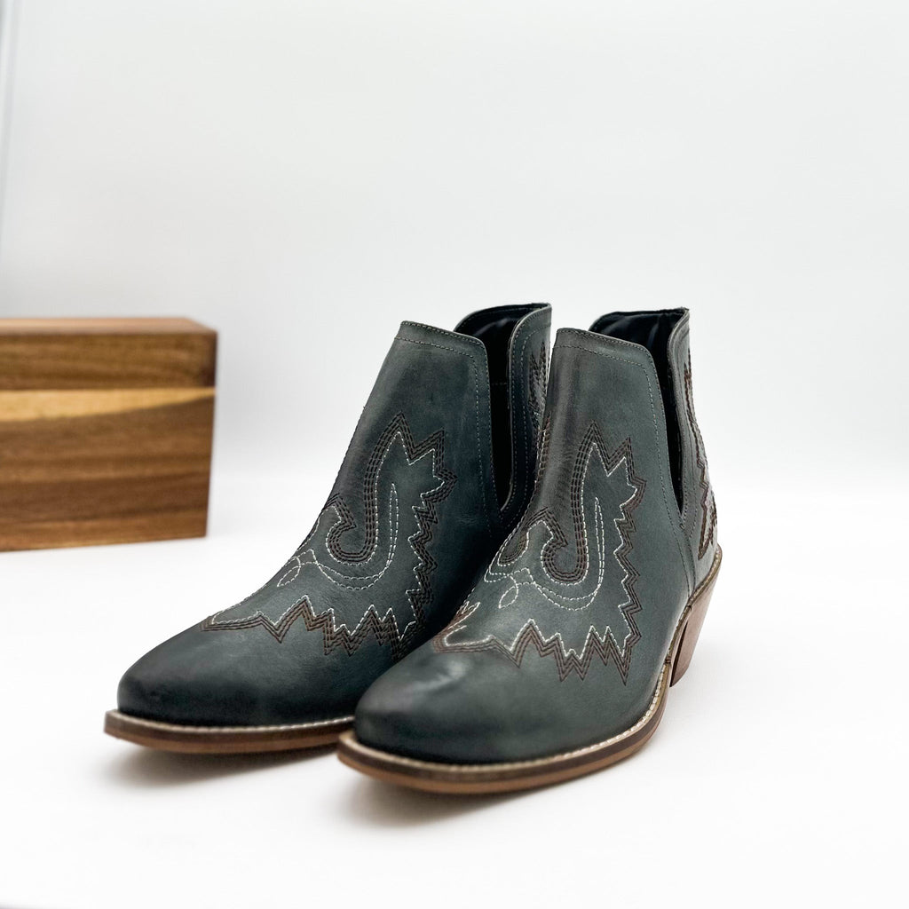 The Hattie Booties in Teal