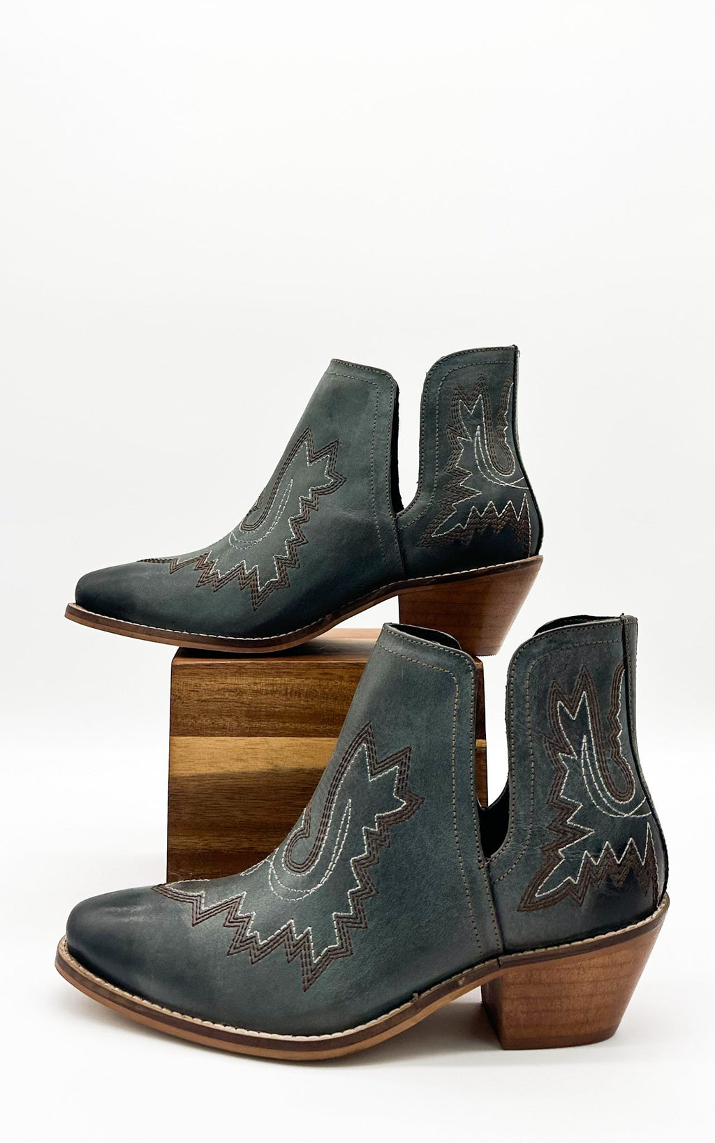 The Hattie Booties in Teal