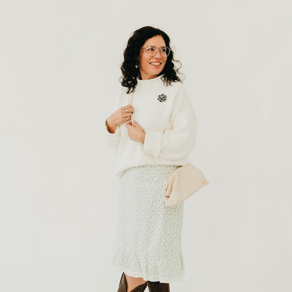 The Madelyn Woven Frame Crossbody Bag