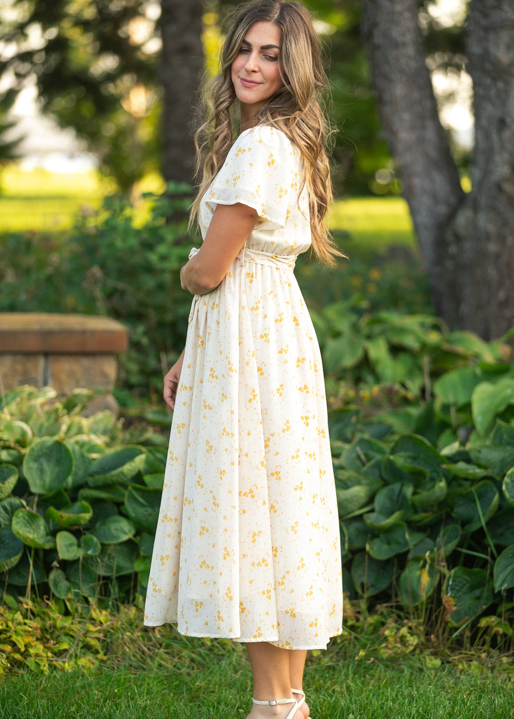 The Lilia Flutter Sleeve Maxi Dress