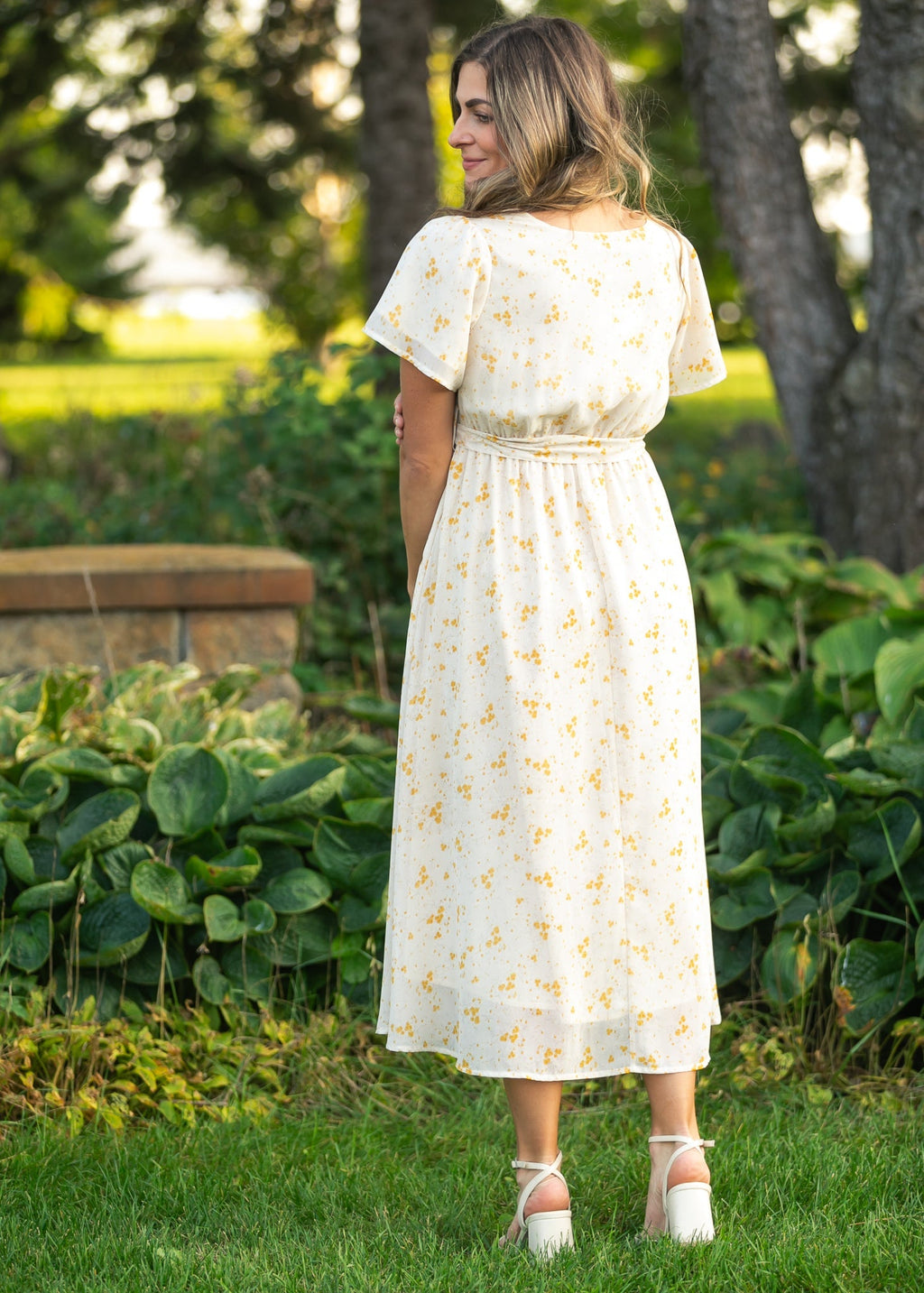 The Lilia Flutter Sleeve Maxi Dress