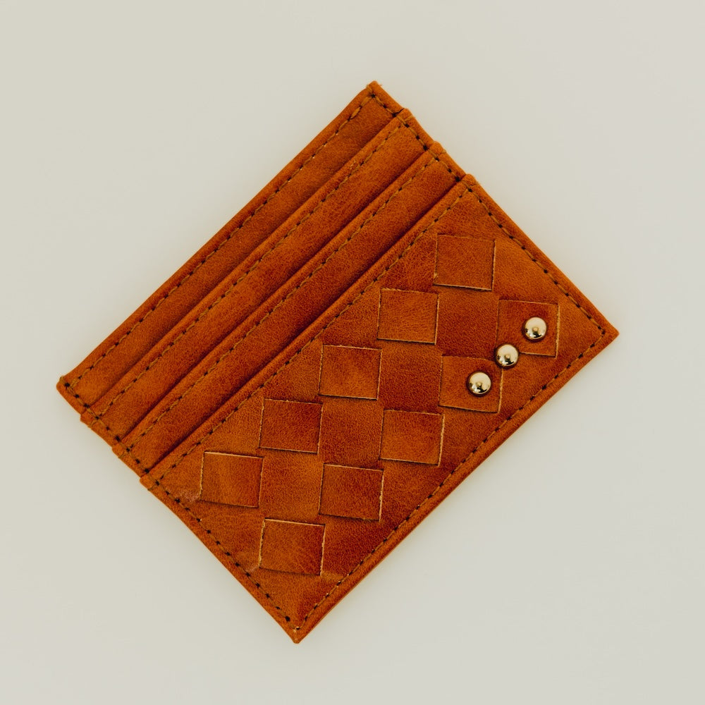 The Mariah Woven Small Card Holder Wallet