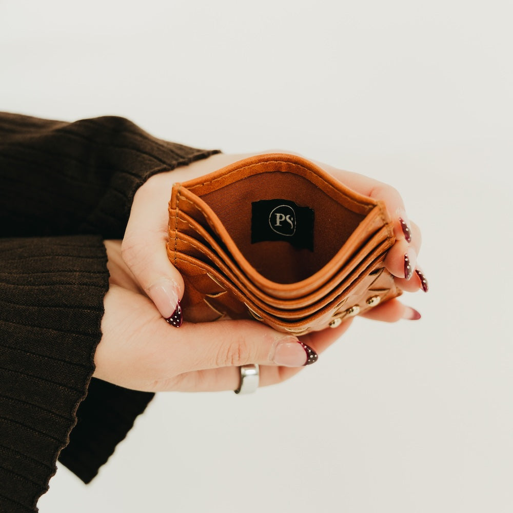 The Mariah Woven Small Card Holder Wallet