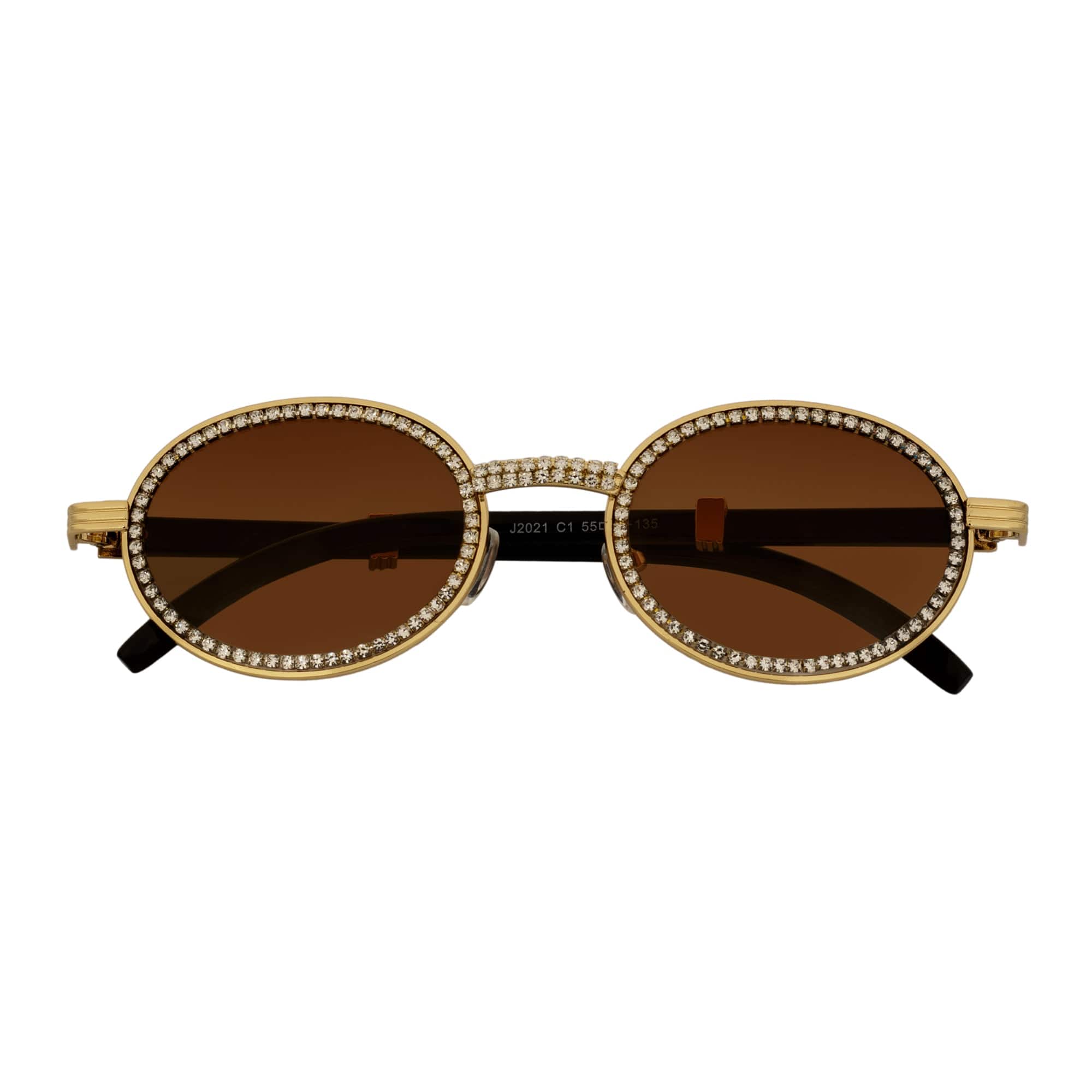 The Blair Gold Amber Sunglasses