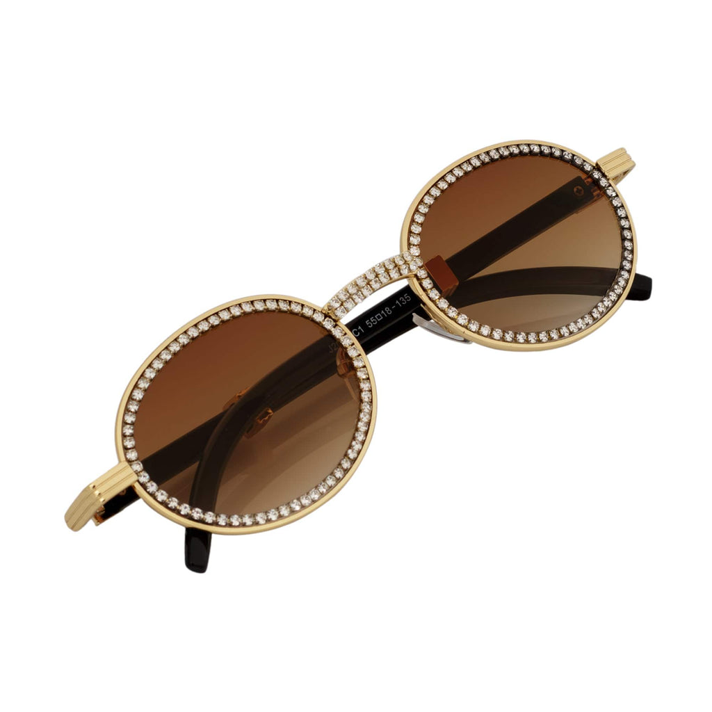 The Blair Gold Amber Sunglasses