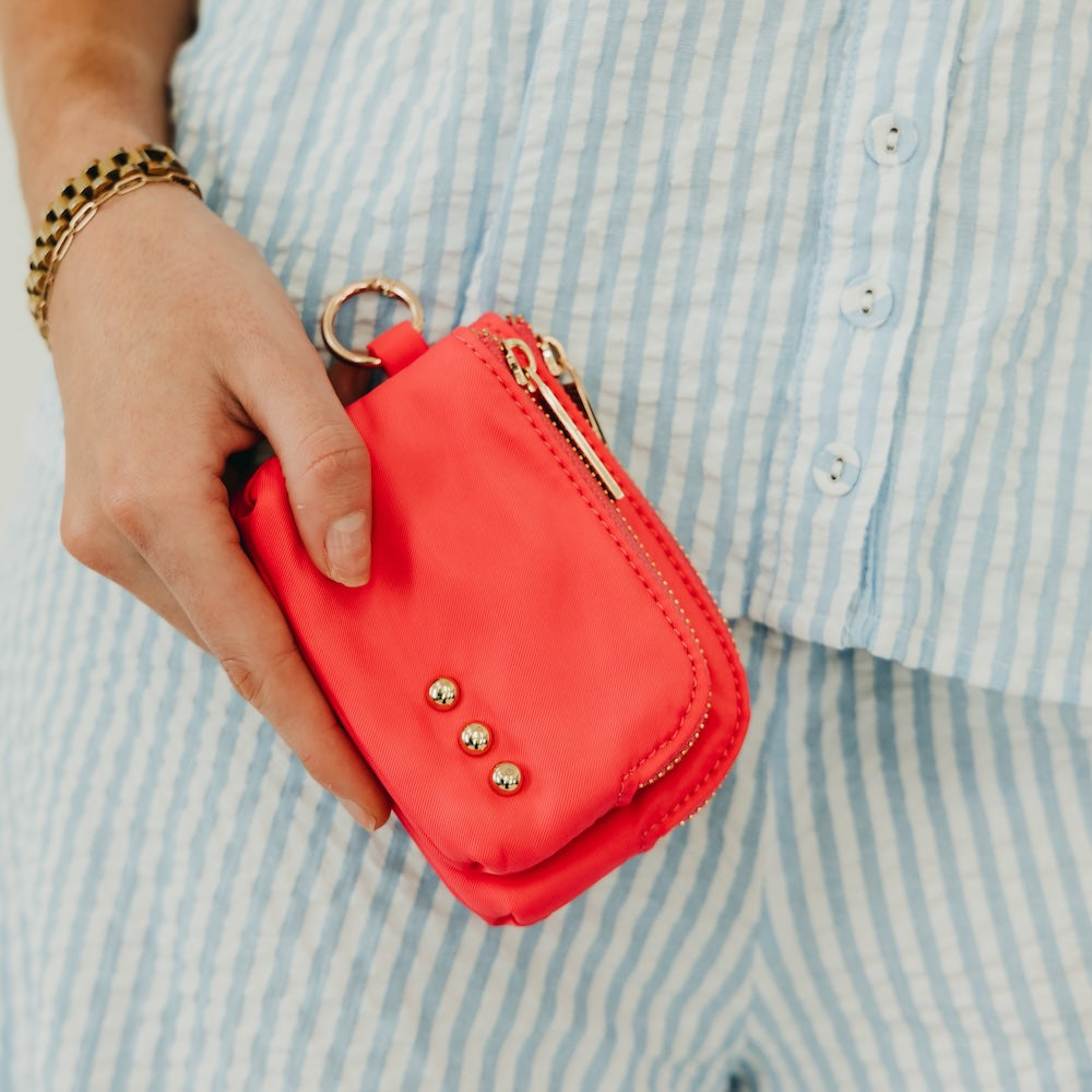 The Nylon Cameron Double Zip Clippable Card Wallet