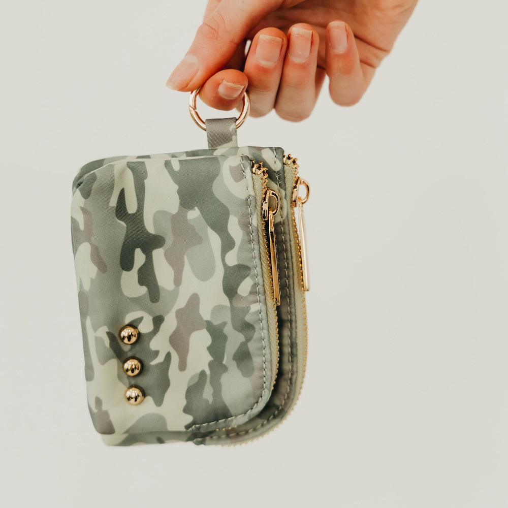 The Nylon Cameron Double Zip Clippable Card Wallet