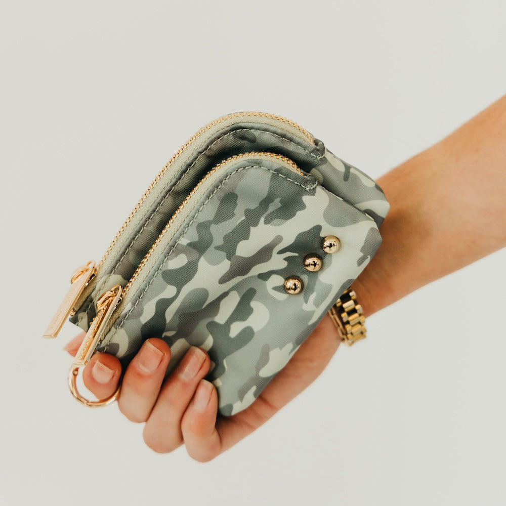 The Nylon Cameron Double Zip Clippable Card Wallet