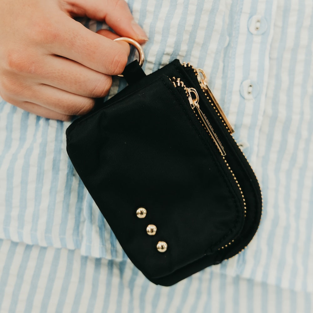The Nylon Cameron Double Zip Clippable Card Wallet