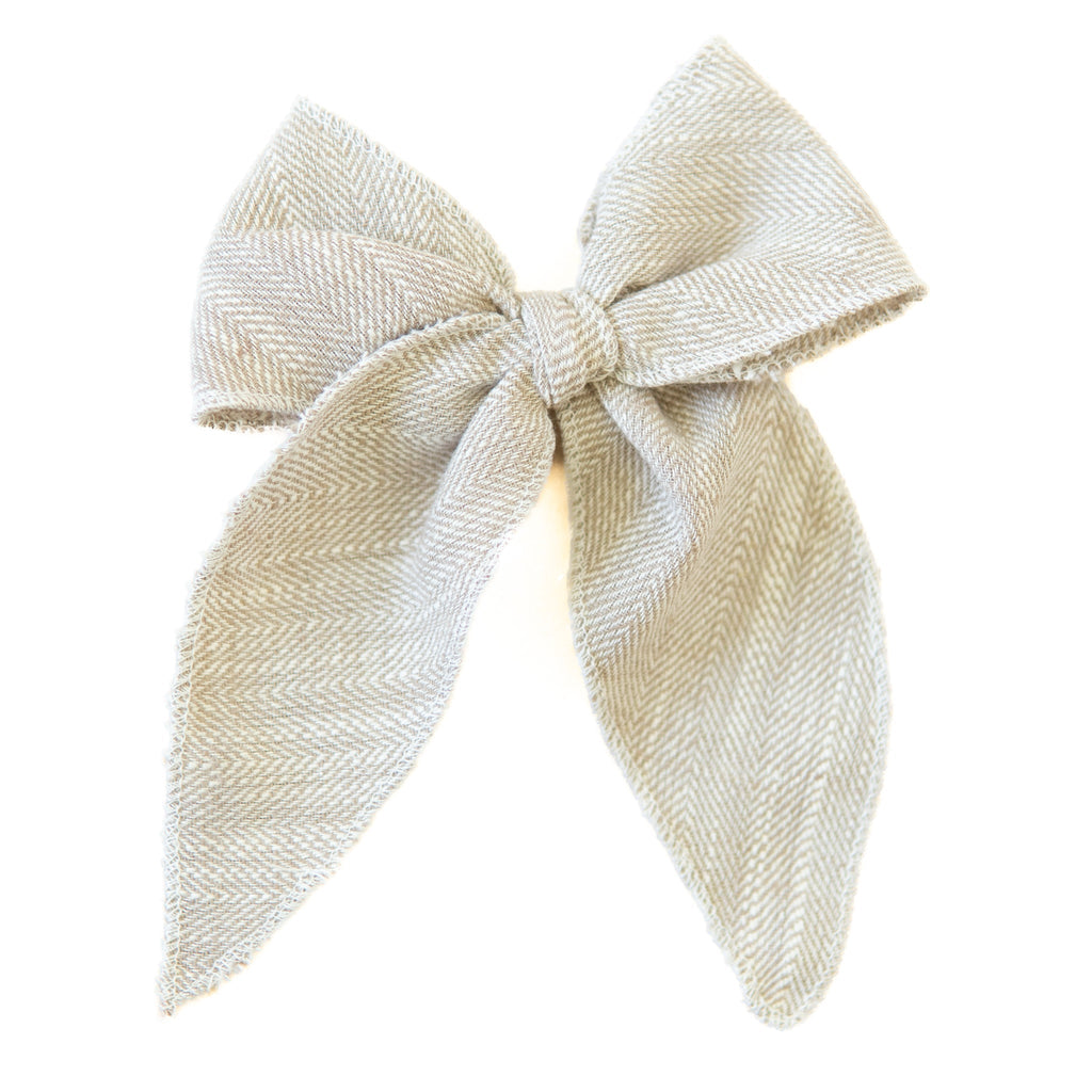 The Parchment Tweed Darling Hair Bow