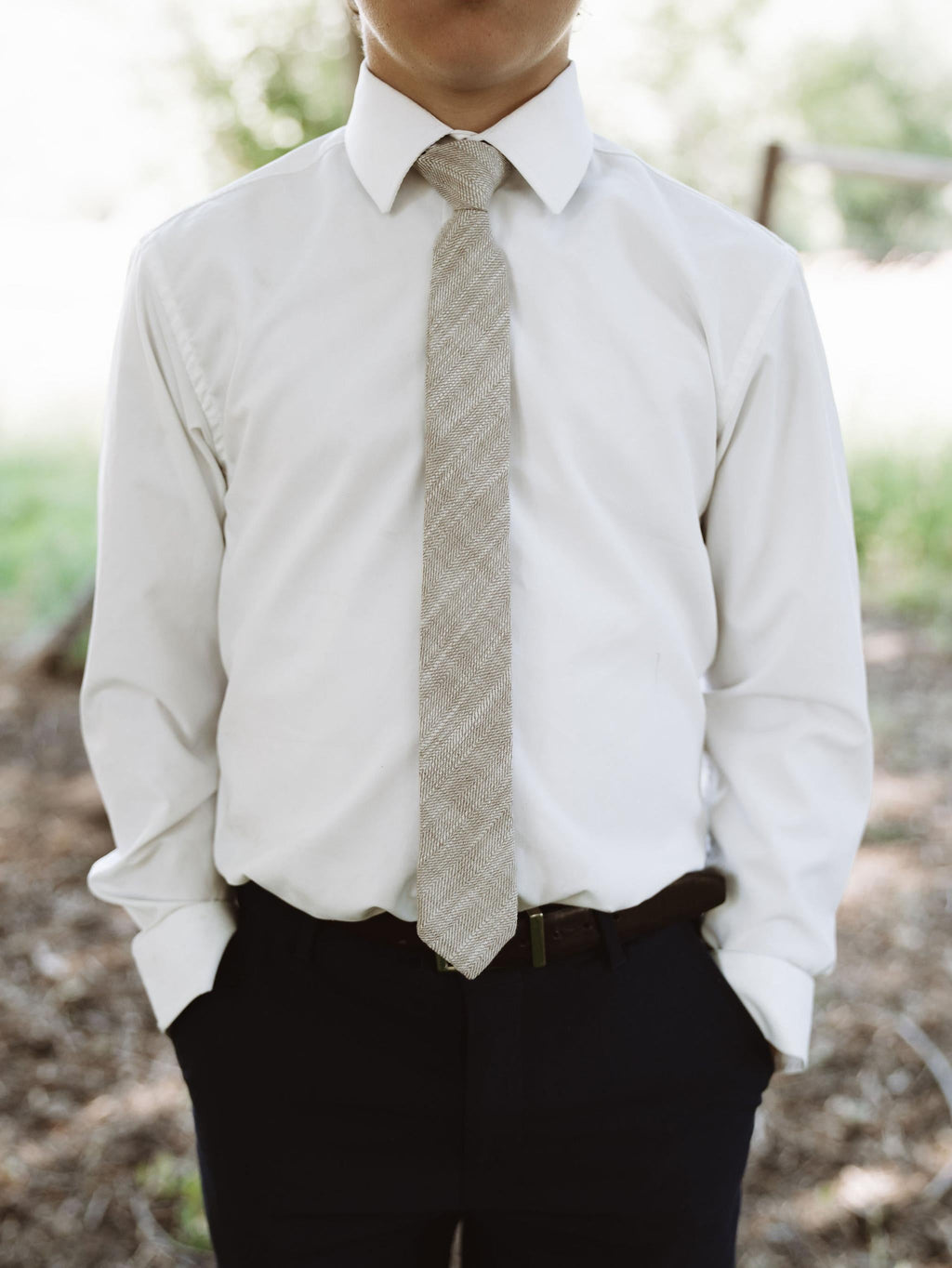 The Parchment Tweed Youth Tie