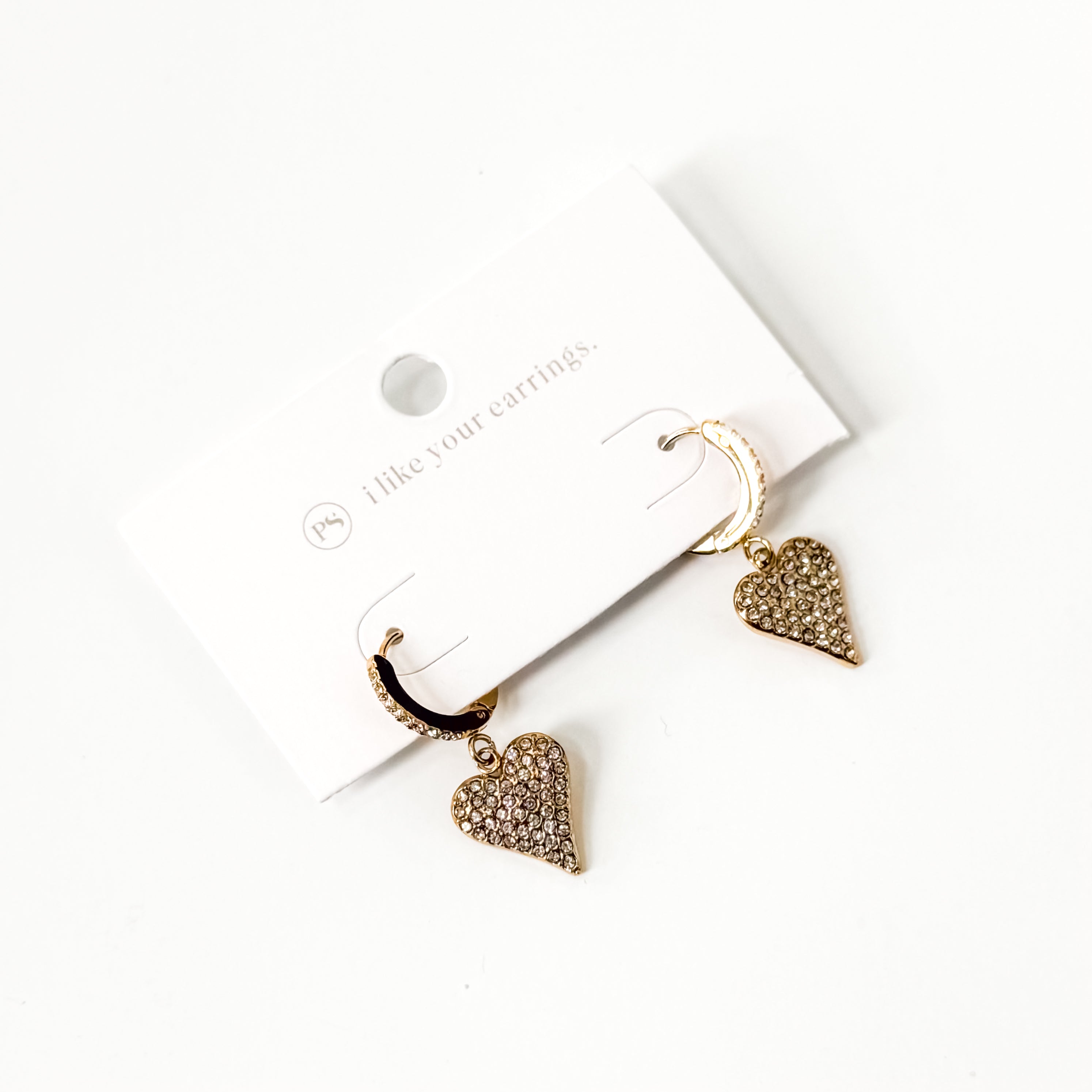 The Pax Pave Heart Huggie Hoop - WATERPROOF