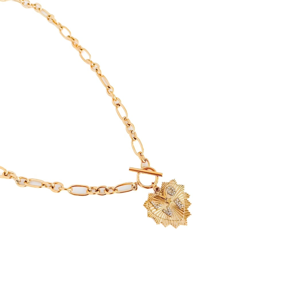 The Sunburst Heart Love Pendant Necklace - WATERPROOF