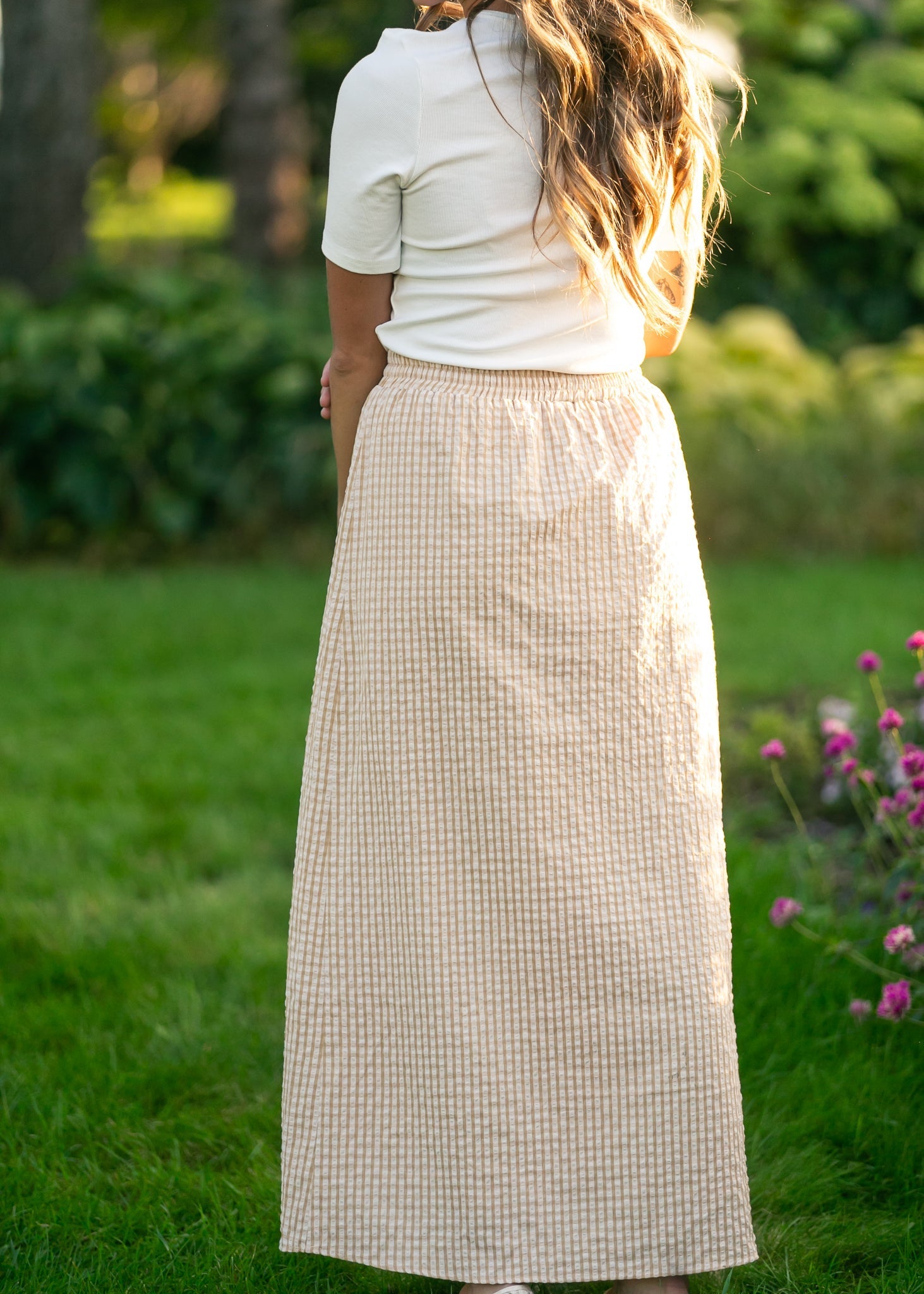 The Rayne Modern Gingham Maxi Skirt