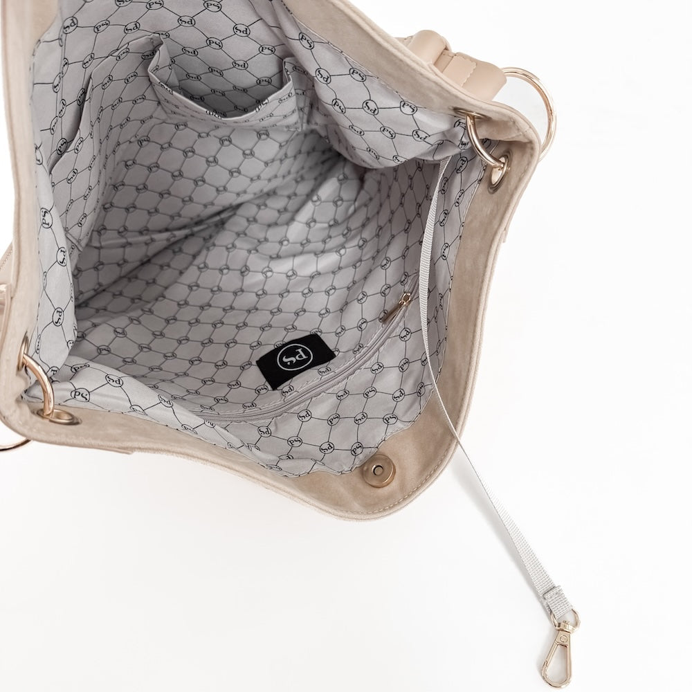 The Rosalie Rivet Suede Hobo Bag