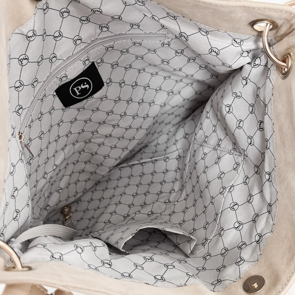 The Rosalie Rivet Suede Hobo Bag