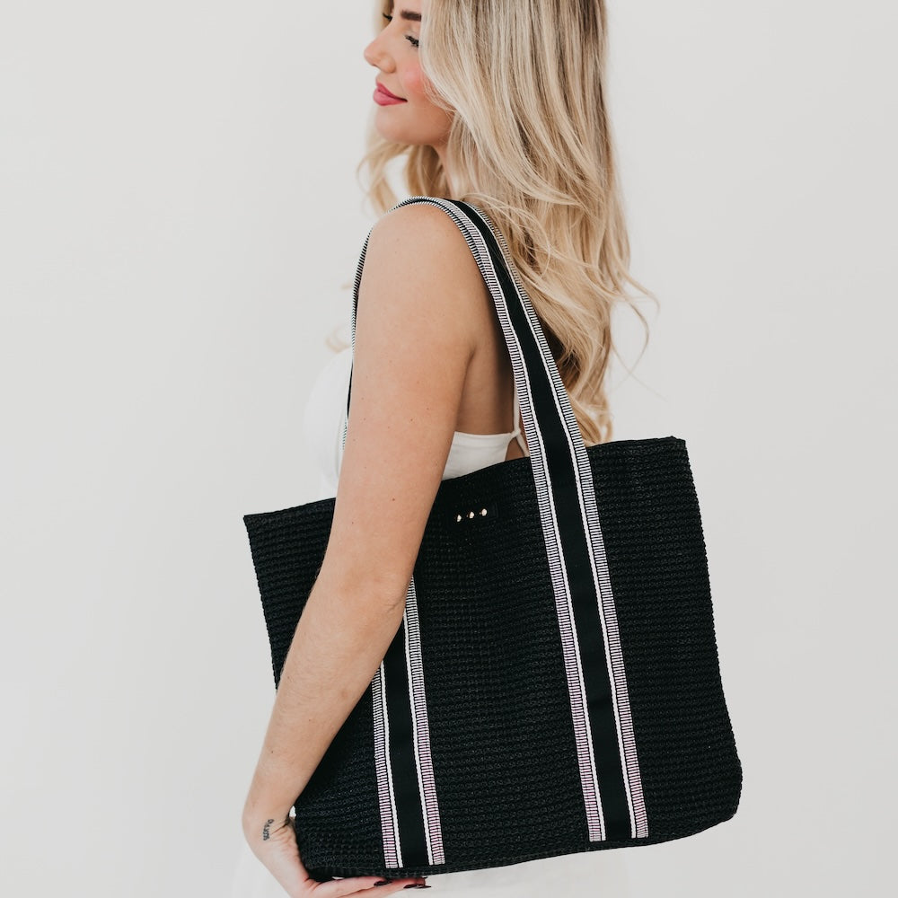 The Ruby Raffia Tote Bag