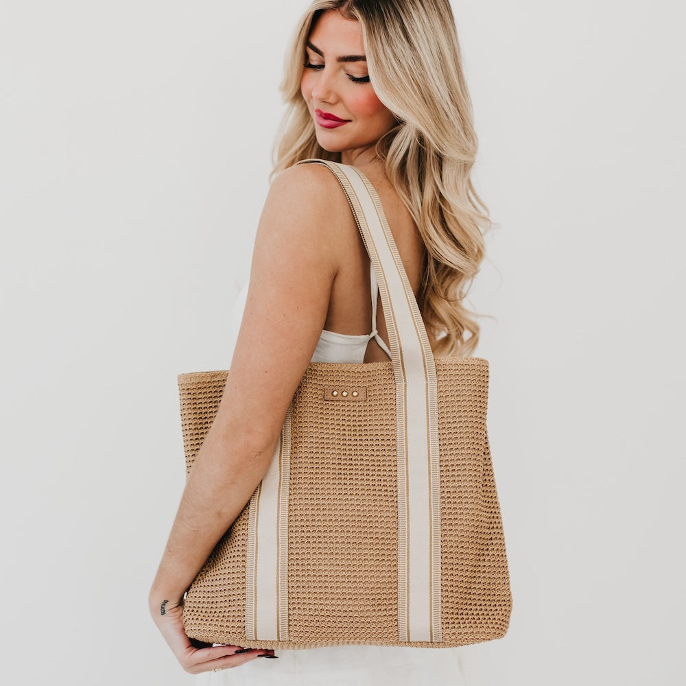 The Ruby Raffia Tote Bag