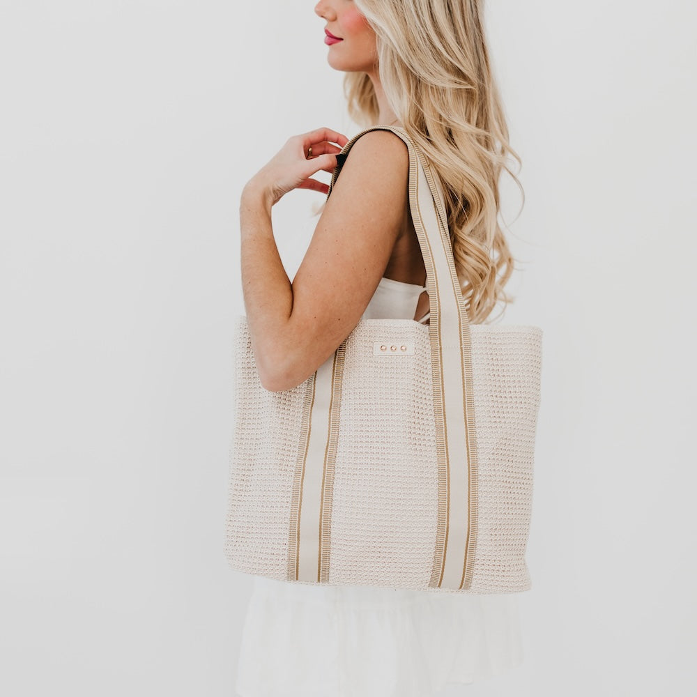 The Ruby Raffia Tote Bag