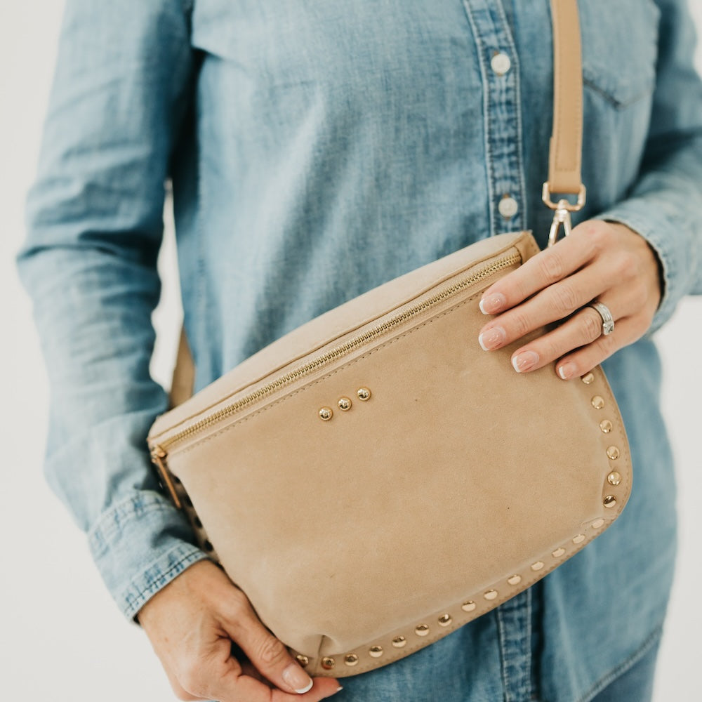 The Sabrina Studded Suede Bum Bag