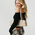 The Sally Suede Barrel Shoulder Bag