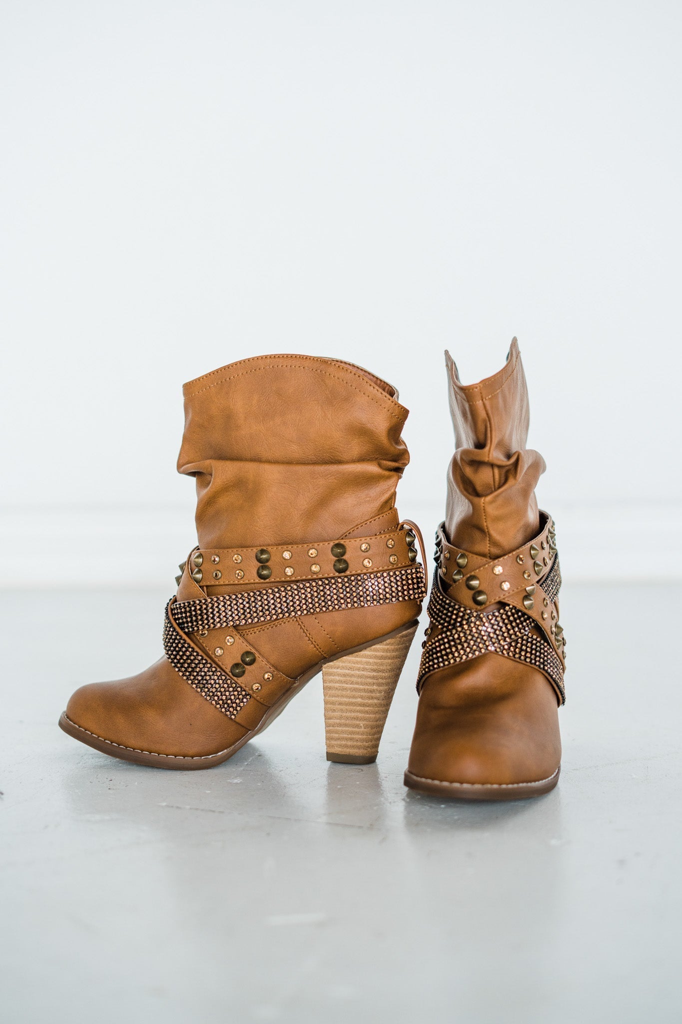 The Georgia Short Change Booties in Tan
