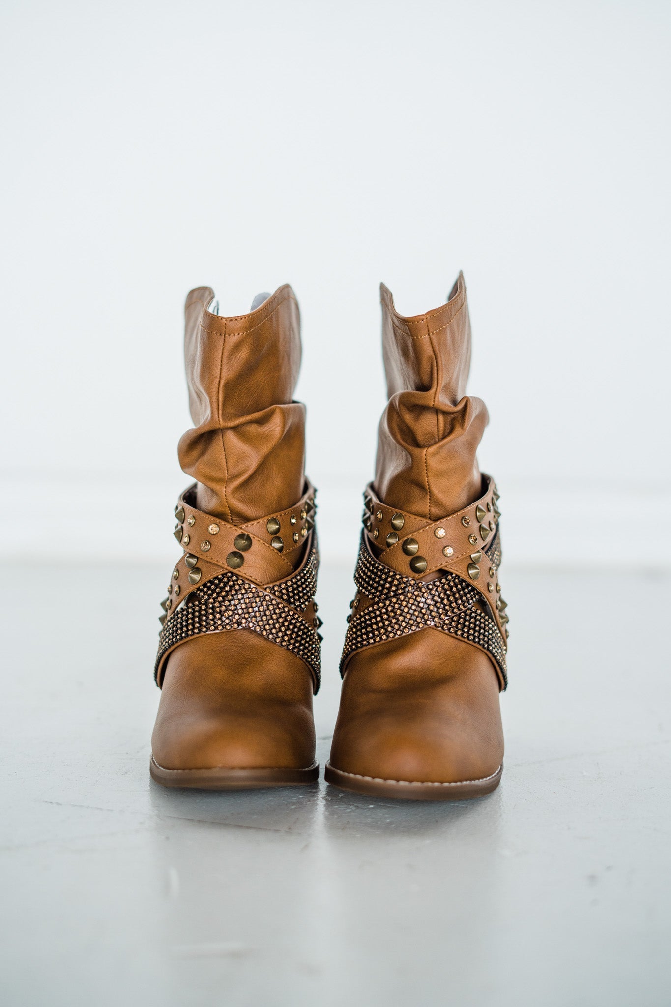 The Georgia Short Change Booties in Tan