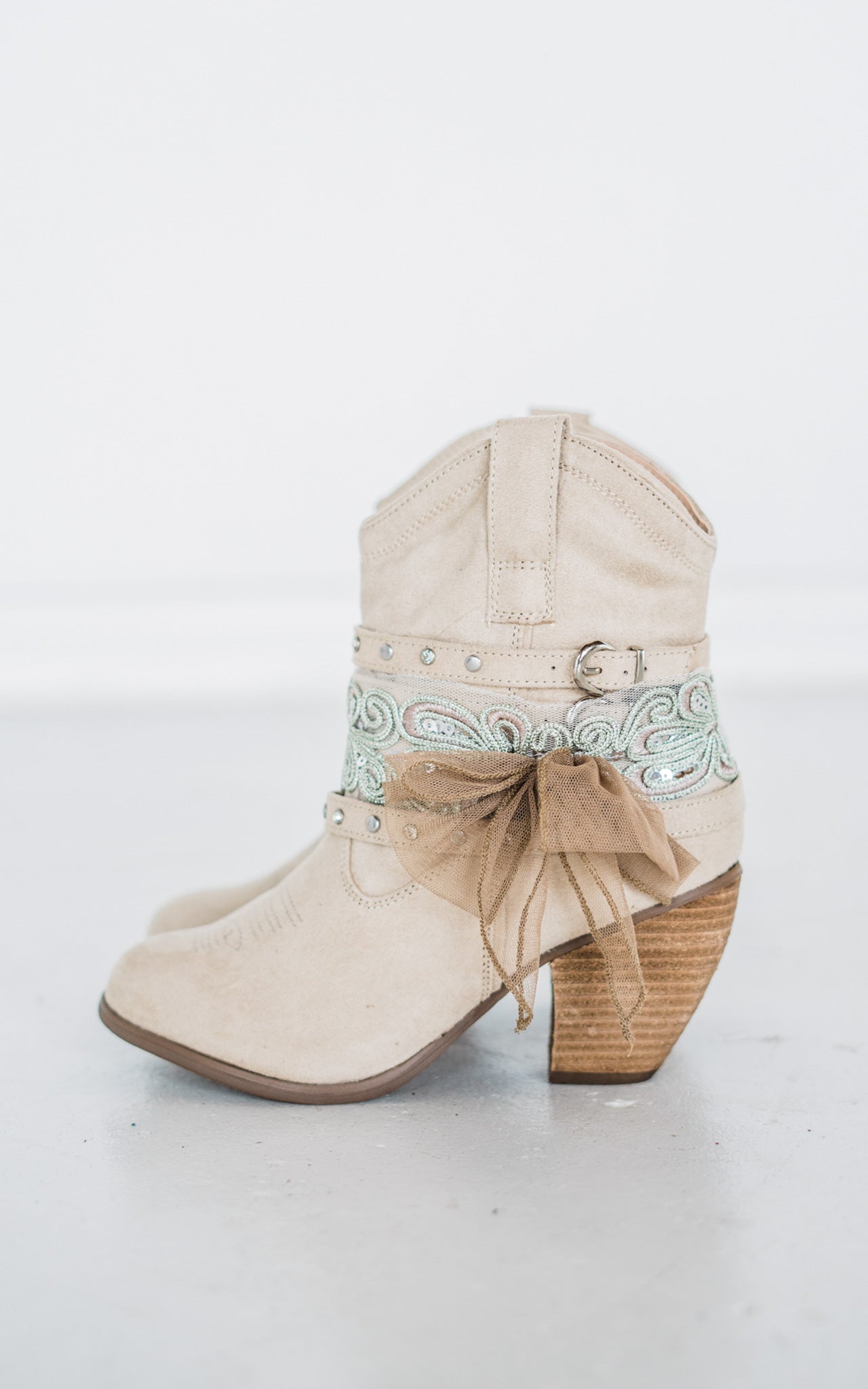 The Polly Bootie in Cream