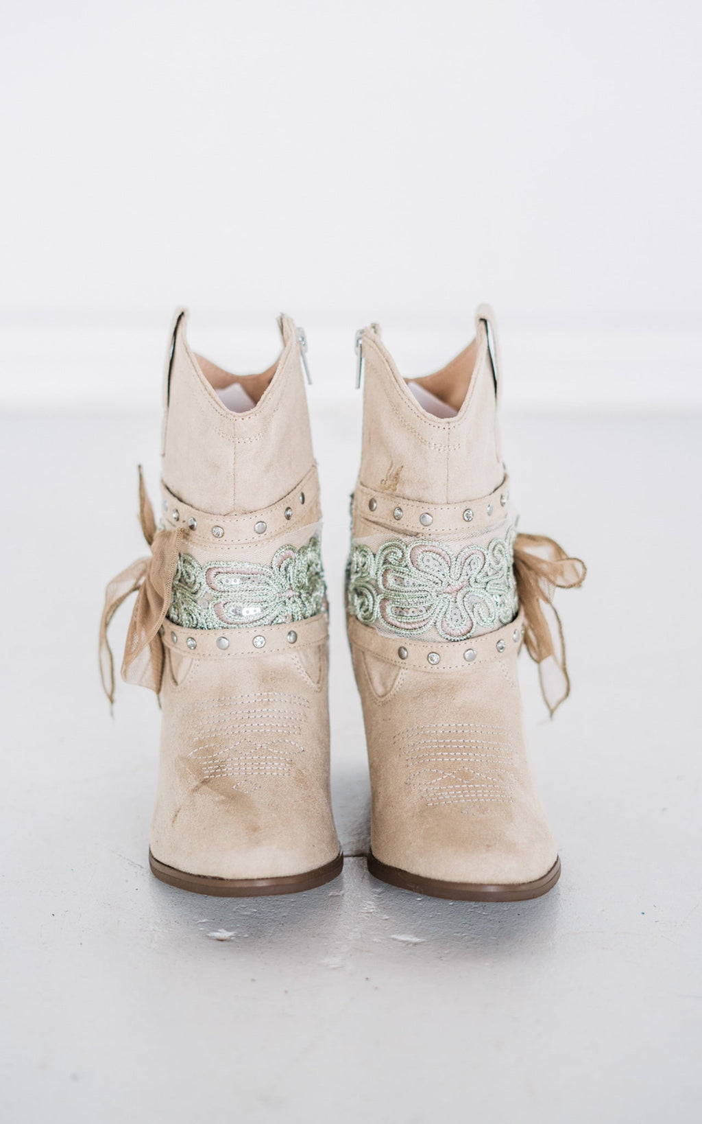 The Polly Bootie in Cream